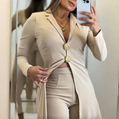 ✨ Soft Elegance Winter Jumpsuit – Women’s Lapel Long-Sleeve Design, Breathable Warm Fabric Feels Gentle on Skin. Flowy yet structured fit balances comfort and grace, perfect for weekend dates!