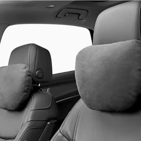 Premium Comfort Car Headrest Cushion | Soft suede surface 🧶 + Warm pearl organic fiber filling ✨ - Ideal for winter ❄️