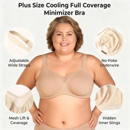 🏆 Up to 30% off for 2 sets, hurry grab💐Women's Elegant Sheer Full Coverage Plus Size Bra
