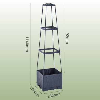 Garden Raised Bed Planter Boxes with Trellis