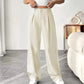 👖 50% RABATT! ✨ Damen Hose mit hoher Taille – Weite Beinform & atmungsaktiver Stoff – Figurschmeichelnd, ideal für Büro & Freizeit – bequemer, stylischer Allrounder 💼