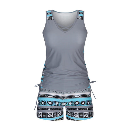 🏖️Sommer-Sale 50% Rabatt🏝️🩱Zweiteiliger Tankini– hochtailliert mit Bandeau-Top – perfekt für den Strand👙