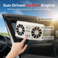 (Solarenergie betrieben, stromlos nutzen)🚗Solarbetriebener Auto-Abluftventilator – Doppel-Turbo-Belüftung & Temperaturanzeige☀️