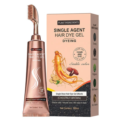 🌿 LIMITED-TIME 50% OFF! Single-Agent Hair Dye Gel with Comb