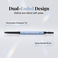 ✨Double-Ended Waterproof Angled Eyebrow Pencil（Wasserfest & schmierfest – hält den ganzen Tag）