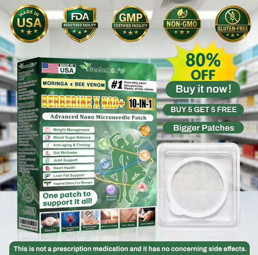 ❤️❤️ Charnent® Moringa · Berberin × NAD+ 10-in-1 Advanced Nano Microneedle Patch – einmal täglich, sichtbare Ergebnisse nach 7 Tagen