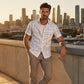 ☀️ 👔 Herren Geometrisches Muster Kurzarmhemd – Locker sitzend, weich & luftig – Perfekt für Urlaub & heiße Tage ✨