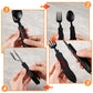 🛠️【Praktisches Geschenk】4-in-1 faltbares multifunktionales Outdoor-Besteck（Ideal für Camping, Wandern & Picknick）