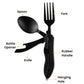 🛠️【Praktisches Geschenk】4-in-1 faltbares multifunktionales Outdoor-Besteck（Ideal für Camping, Wandern & Picknick）