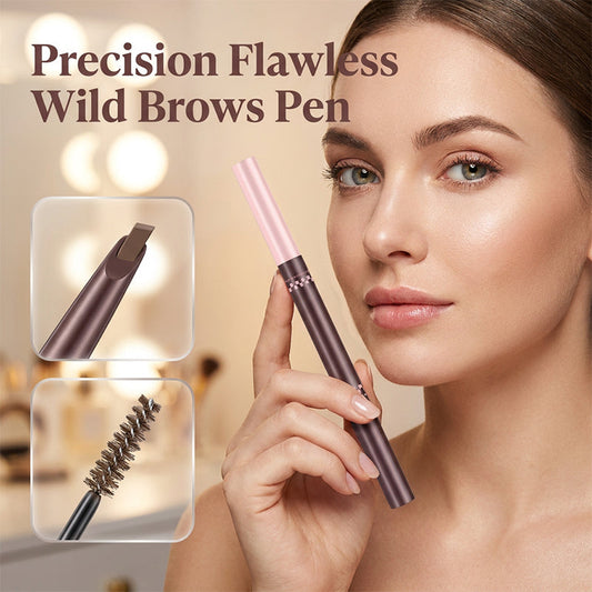 🔥 HEUTE 50 % RABATT! Flawless Wild Brows Dual-Ended Eyebrow Pen（Wasserfest, langanhaltend und wischfest.）