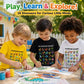 🔥🎁Neu: 52 % RABATT🔥Kinder-T-Shirt mit Dinosaurier- und Alphabet-Aufdruck