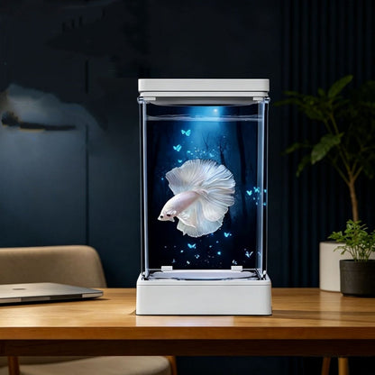 Kampffisch-Aquarium mit 7-farbiger LED-Beleuchtung🔥