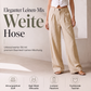👖 50 % RABATT – Damen Leinenmischung Wide-Leg Hose mit hoher Taille | Eleganter Komfort für moderne Sommerlooks ✨