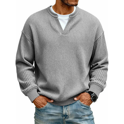 🔥Must-Have🔥👕 Strukturierter Waffel-Pullover für Herren