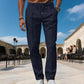 👖 50 % RABATT – Herren Hose mit Kordelzug & geradem Bein | Eleganter Komfort trifft auf lässigen Alltagsstil ✨
