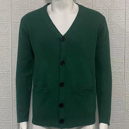 Strickcardigan mit V-Ausschnitt für Herren im lässigen Stil
