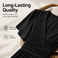 Women's Deep V-Neck Ruffle Sleeve Dress