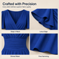 Women's Deep V-Neck Ruffle Sleeve Dress