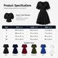 Women's Deep V-Neck Ruffle Sleeve Dress