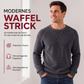 Moderner Waffelstrickpullover für Herren