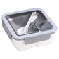 🍱 Mikrowellen-Lunchbox mit Fächern & Besteckfach – PP, spülmaschinenfest, 850–1100 ml 🥗✨