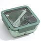 🍱 Mikrowellen-Lunchbox mit Fächern & Besteckfach – PP, spülmaschinenfest, 850–1100 ml 🥗✨