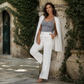 ⌛💥Letzter Tag – 50 % Rabatt!👚🎁Feminin, figurbetont & vielseitig – Damen Ripp-Top mit Spitzen-V-Ausschnitt