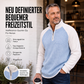 📢📢50%Rabatt!!!🎉✨Herren‑Waffelstrick‑T‑Shirt mit Viertel‑Reißverschluss, langarm, atmungsaktiv, bequemes Freizeitoberteil für Herbst und Winter