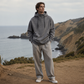 Herren Casual Hoodie mit hohem Kragen, lockere Passform