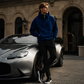 Herren Casual Hoodie mit hohem Kragen, lockere Passform