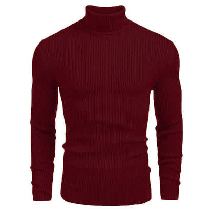 Figurbetonter Herren‑Rollkragen‑Strickpullover – zeitlos kombinierbar & die erste Wahl für Wärme!
