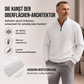 Herren Waffelstrick Viertelreißverschluss T-Shirt