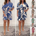 💕Last day! Only £12.98 - Women's Plant - Printed Casual Short Jumpsuit