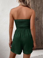 ✨ Bandeau pleated wide-leg jumpsuit | French lazy style